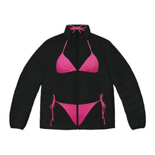 Load image into Gallery viewer, pink bikini black puffer