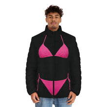 Load image into Gallery viewer, pink bikini black puffer